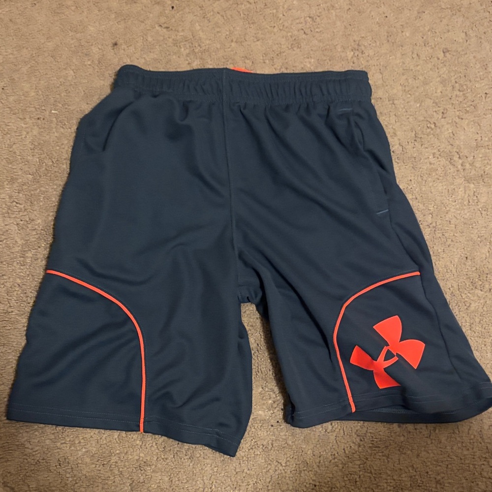 Under Armour Navy and Orange Performance Shorts